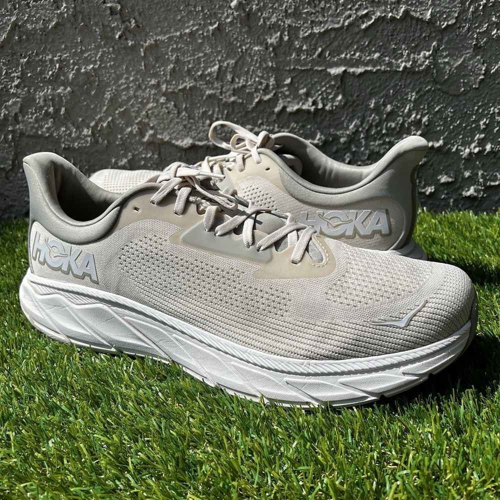 HOKA Shoes Men Size 15D Arahi 7 Oat Milk Barley Running Shoes 1147850